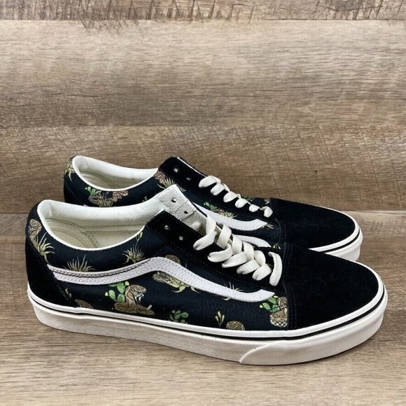 VANS Old Skool Desert Snake Black White Canvas Suede Mens 11 Womens 12.5 NEW - Picture 2 of 9